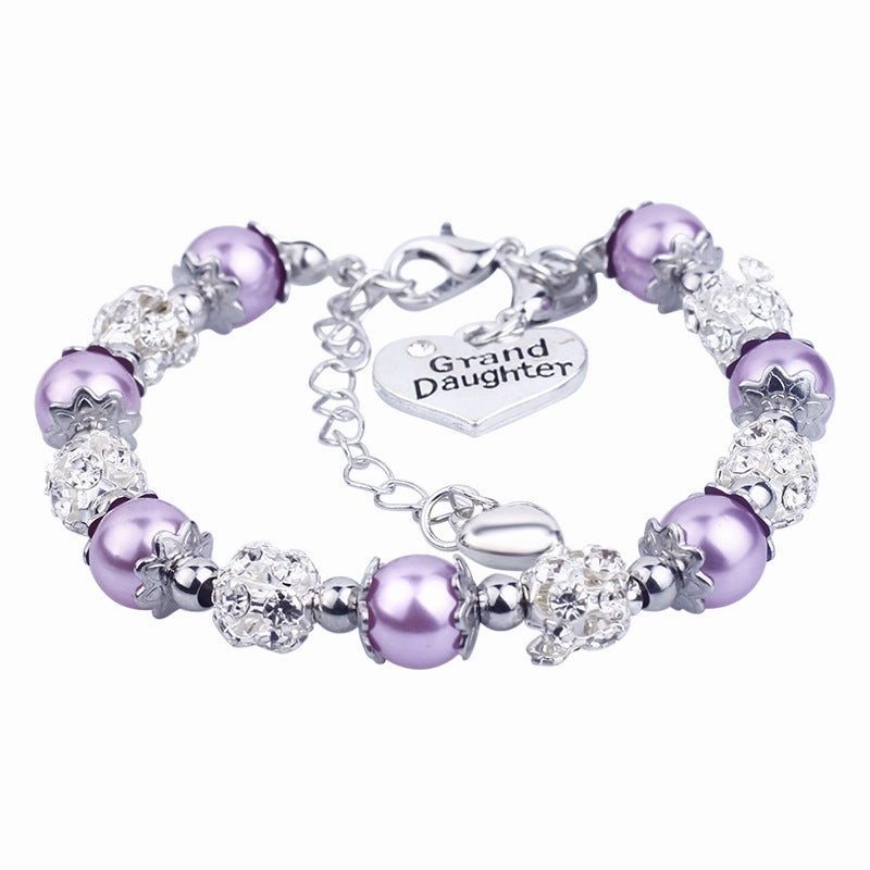 Wholesale Family Member Stainless Steel Zircon Bracelet
