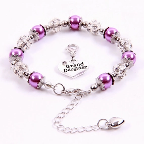 Wholesale Family Member Stainless Steel Zircon Bracelet