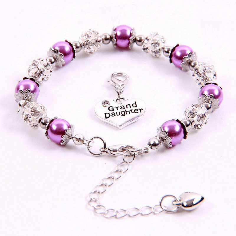 Wholesale Family Member Stainless Steel Zircon Bracelet