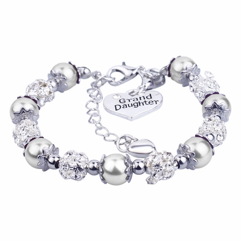 Wholesale Family Member Stainless Steel Zircon Bracelet