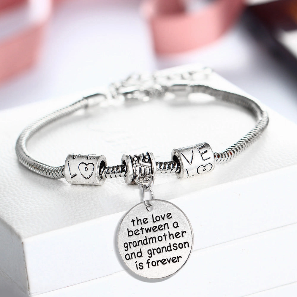 Wholesale Family Members Affection Alloy Lettering Bracelet