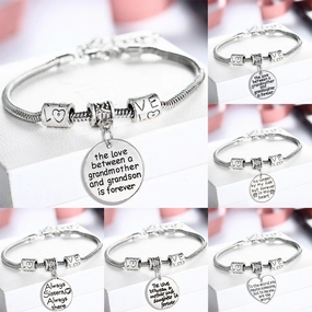 Wholesale Family Members Affection Alloy Lettering Bracelet