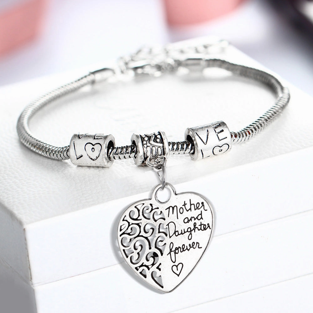 Wholesale Family Members Affection Alloy Lettering Bracelet