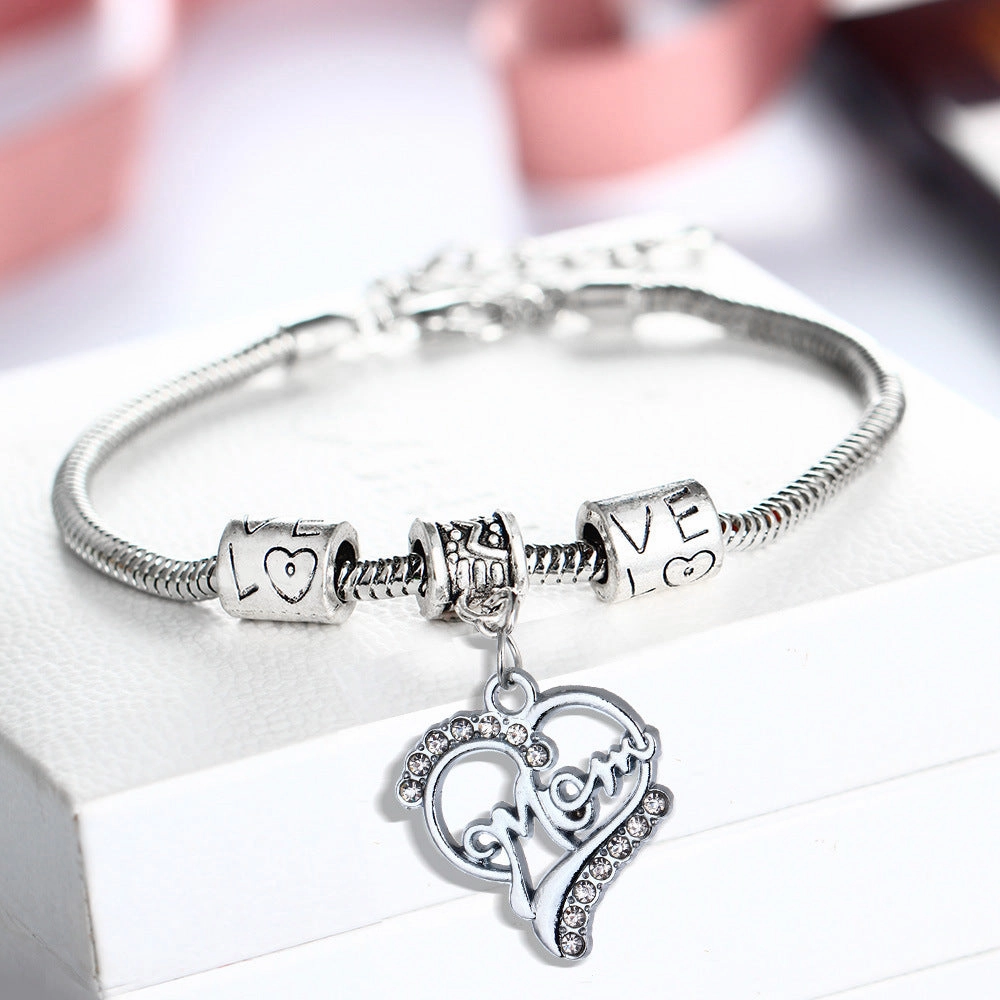 Wholesale Family Members Affection Alloy Lettering Bracelet