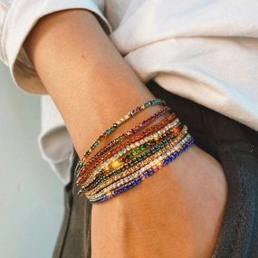 Wholesale Fancy Color Diamond Multicolor Stretch Bracelet