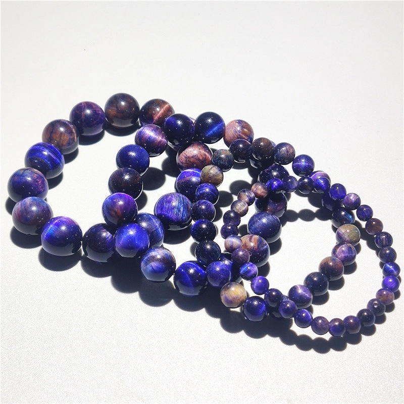 Wholesale Fantasy Cat Eye Star Ball Peter Purple Tiger Eye Bracelet