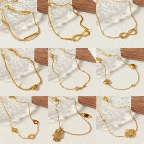 Wholesale Fashion all-match titanium steel bracelet women's European and American new 18K gold stainless steel love bracelet high sense
