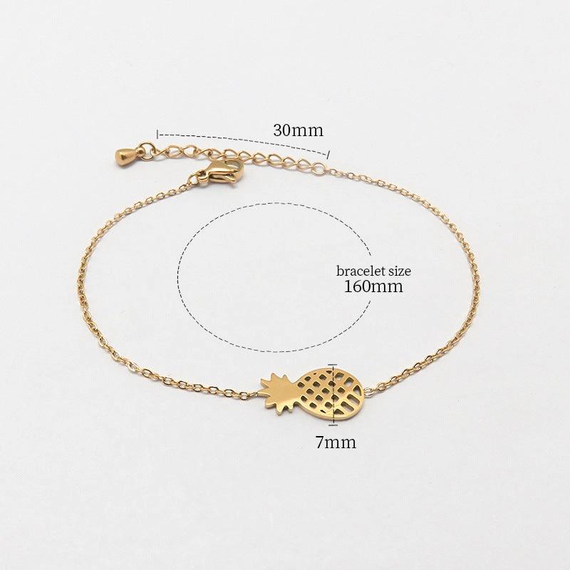 Wholesale Fashion all-match titanium steel bracelet women's European and American new 18K gold stainless steel love bracelet high sense