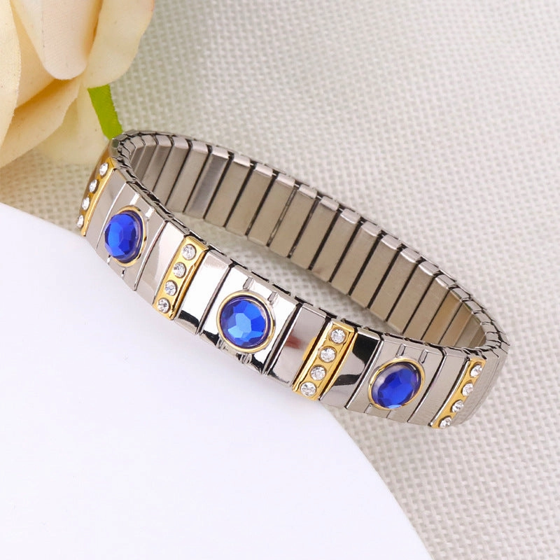 Wholesale Fashion Bohemian Elastic Titanium Steel Bracelet