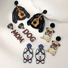 Wholesale Fashion Cute Dog Shape Acrylic Earrings