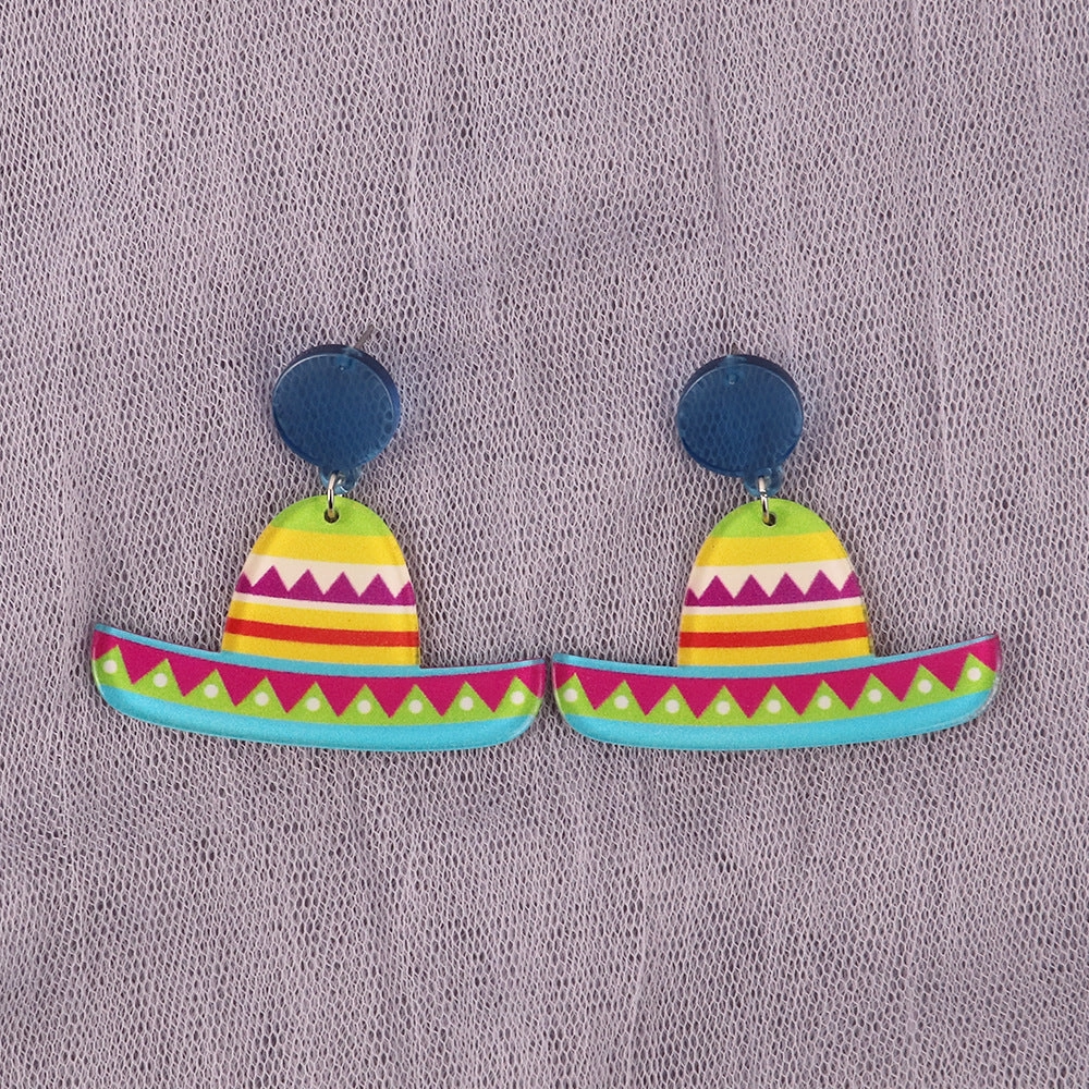 Wholesale Fashion Dragonfly Heart Rainbow Horse Acrylic Earrings