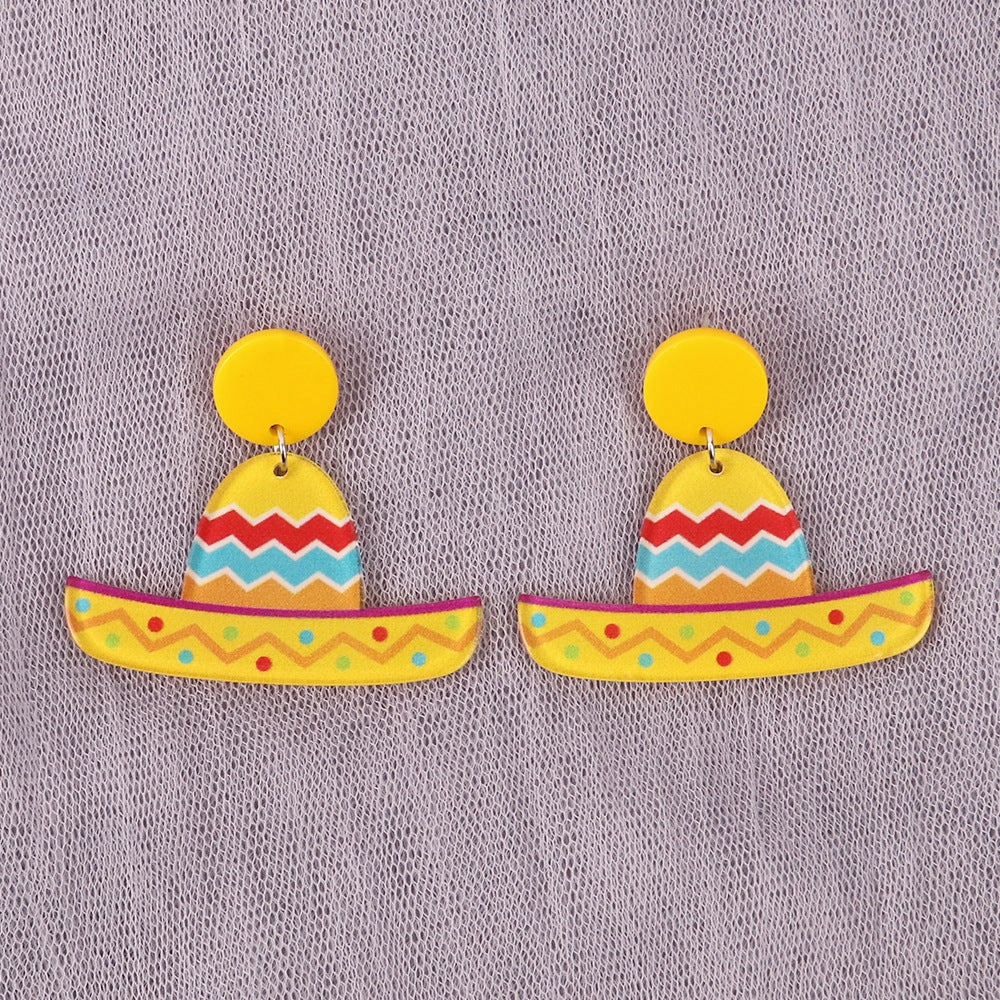 Wholesale Fashion Dragonfly Heart Rainbow Horse Acrylic Earrings