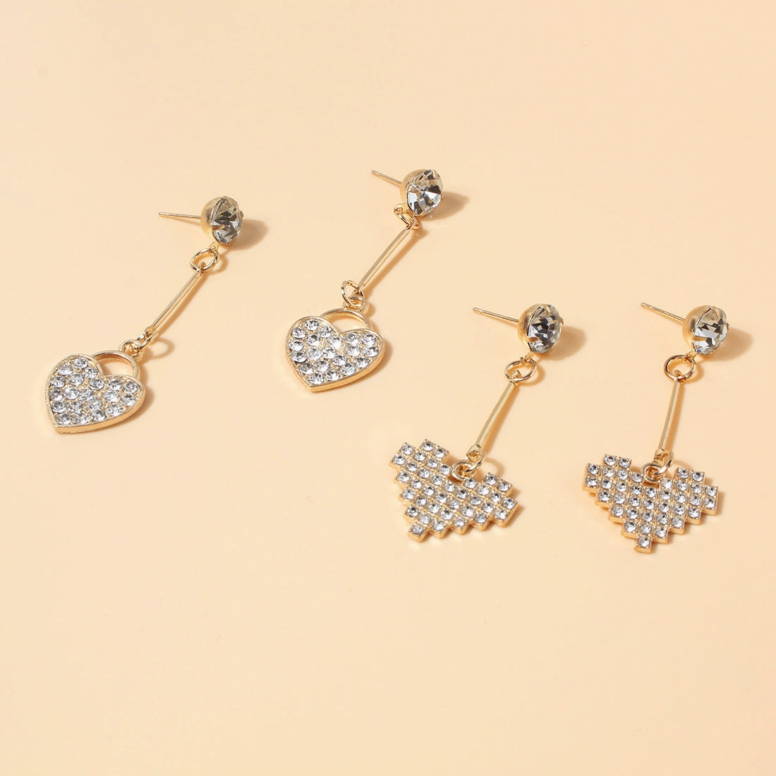 Wholesale Fashion Heart Alloy Earrings