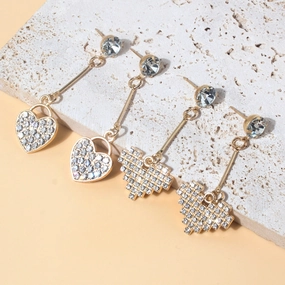 Wholesale Fashion Heart Alloy Earrings