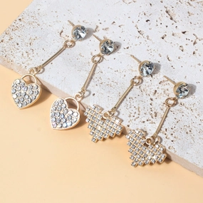Wholesale Fashion Heart Alloy Earrings
