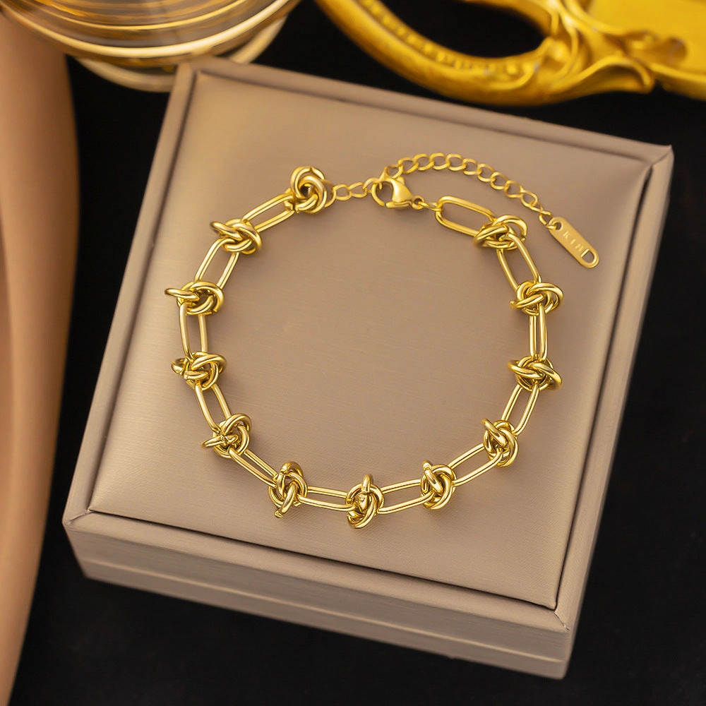 Wholesale Fashion High-end Light Luxury Titanium Steel Bracelet