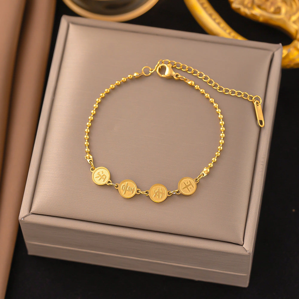 Wholesale Fashion High-end Light Luxury Titanium Steel Bracelet