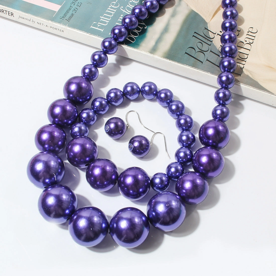 Wholesale Fashion Pearl Simple Exaggerated Imitation Pearl Necklace