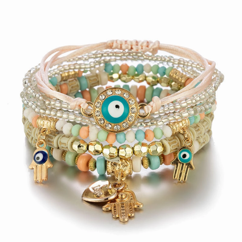 Wholesale Fashion Rice Bead Alloy Bracelet