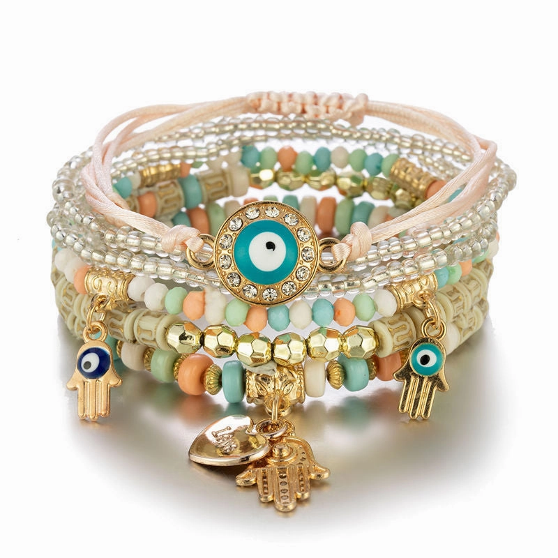 Wholesale Fashion Rice Bead Alloy Bracelet
