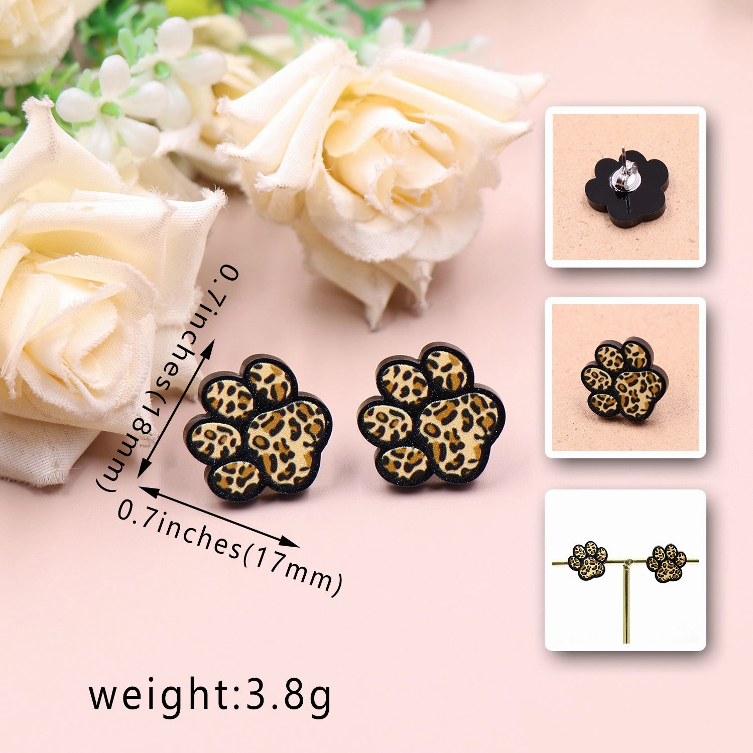 Wholesale Fashion Simple Acrylic Jewelry Stud Earrings