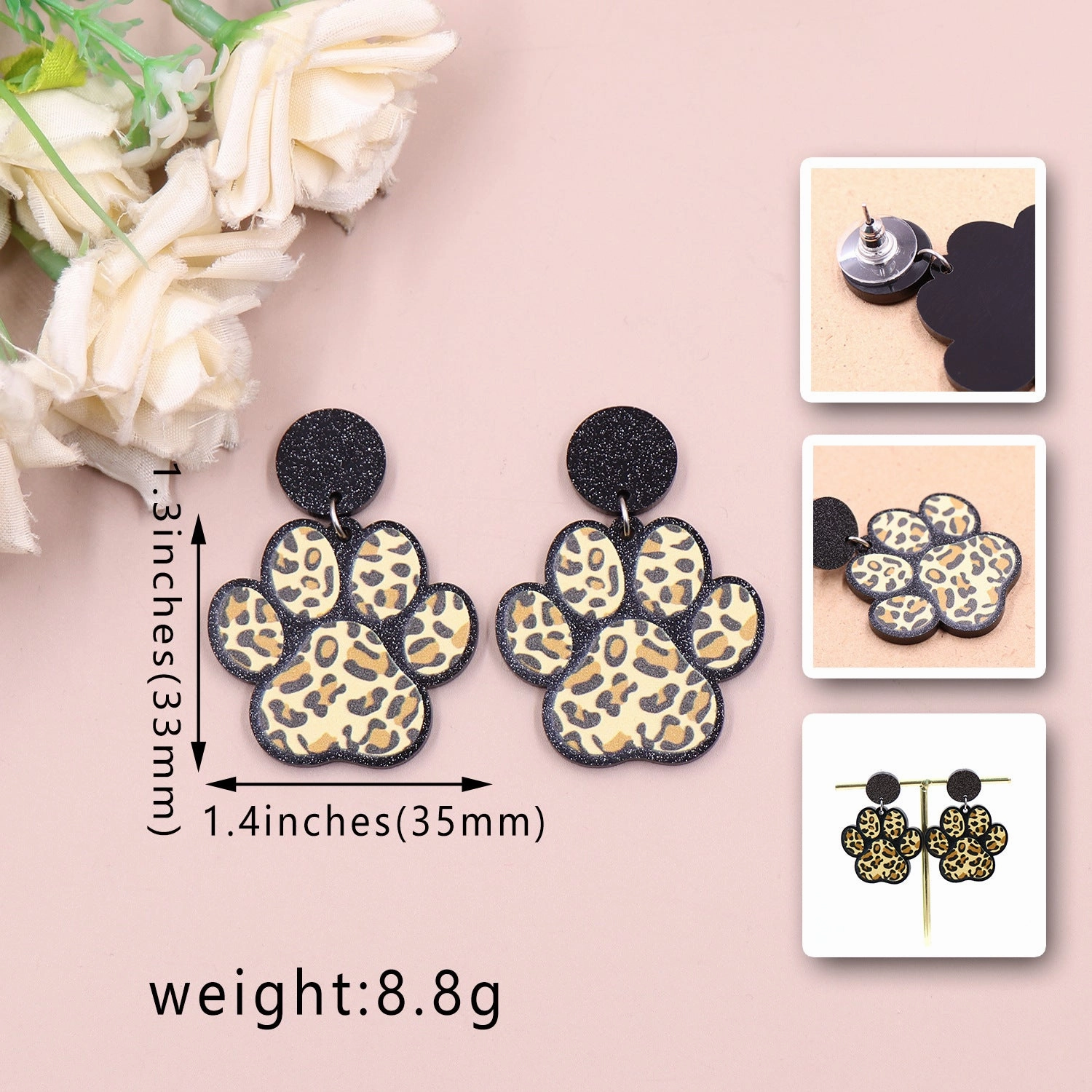 Wholesale Fashion Simple Acrylic Jewelry Stud Earrings