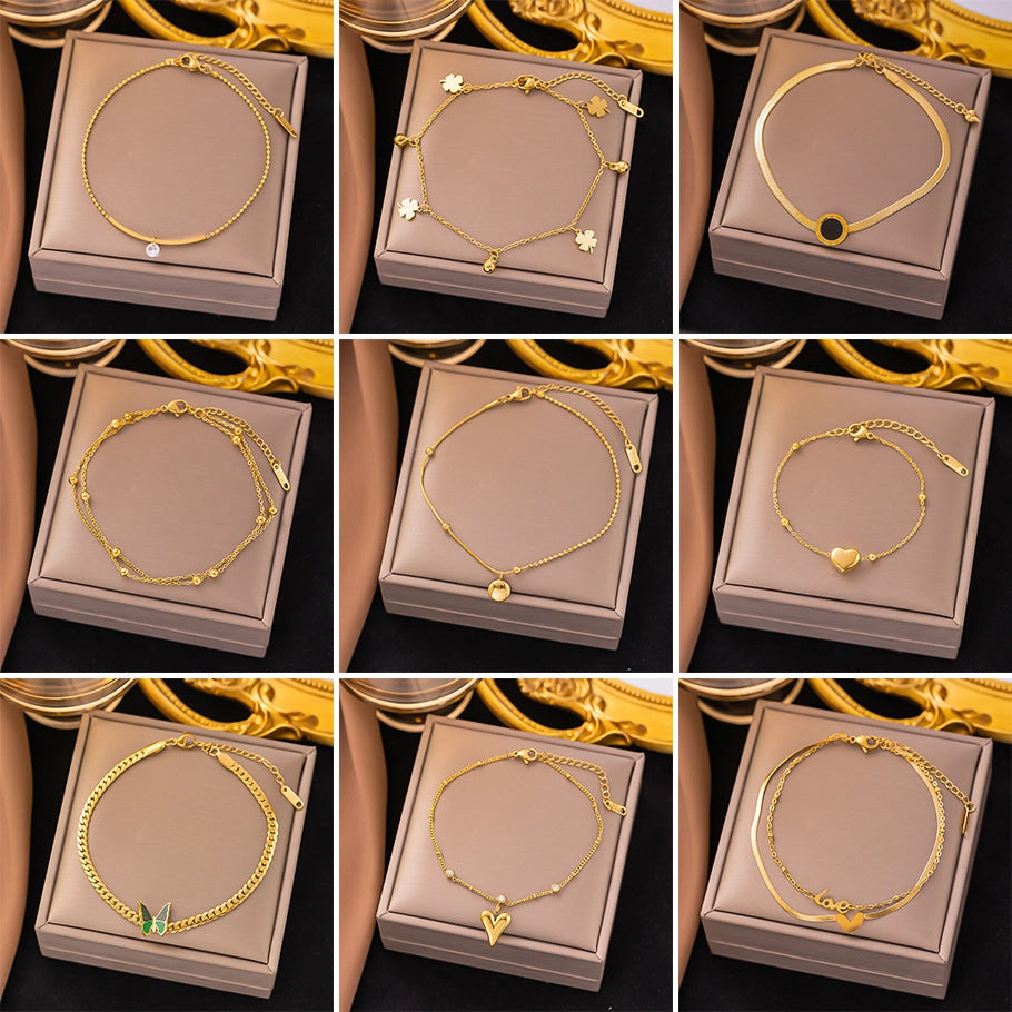 Wholesale Fashion Simple Versatile Titanium Steel Bracelet