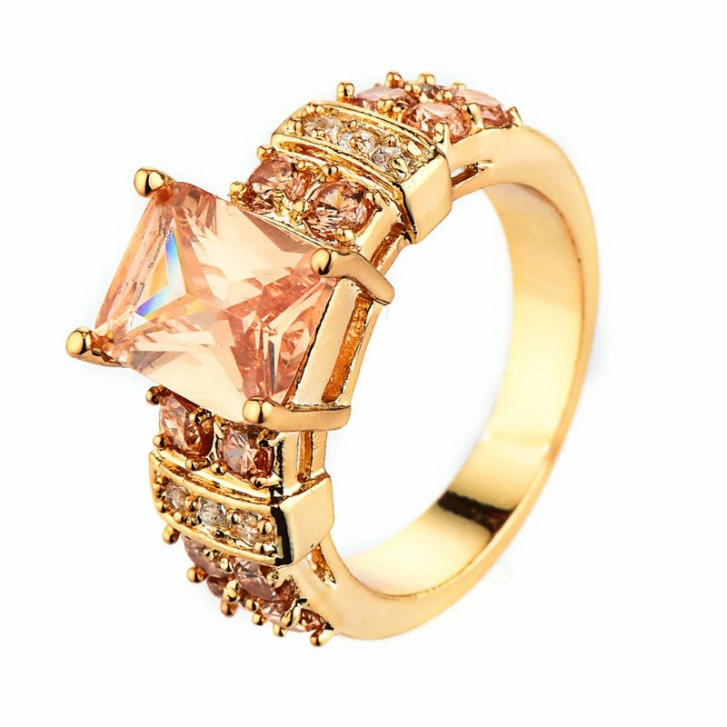 Wholesale Fashion Square Zircon Set Rings