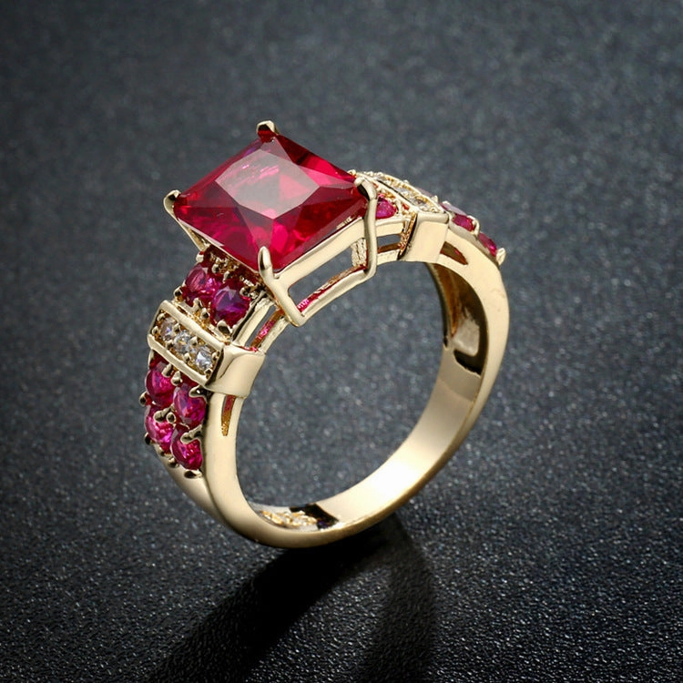 Wholesale Fashion Square Zircon Set Rings
