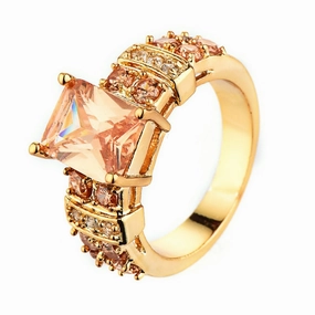 Wholesale Fashion Square Zircon Set Rings