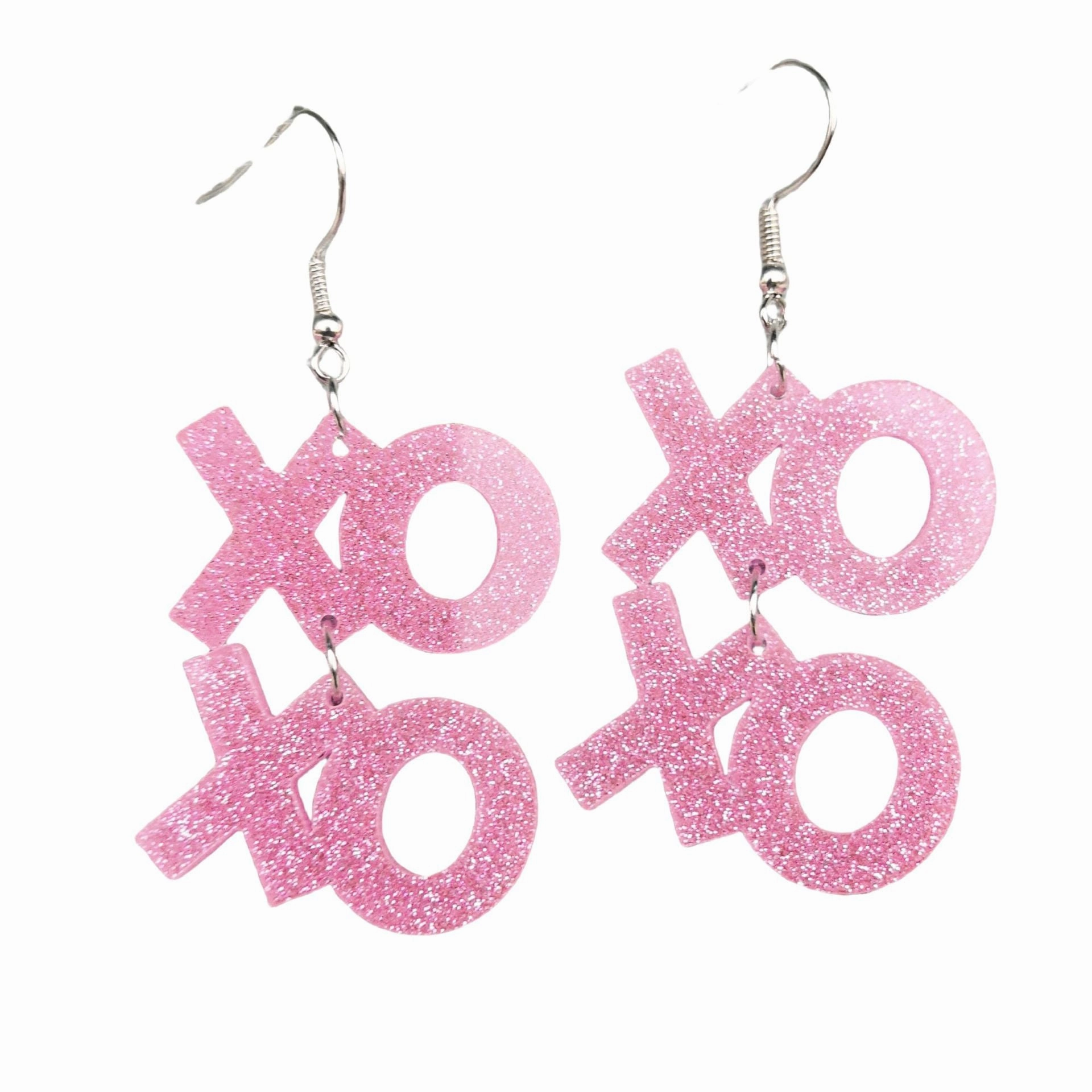 Wholesale Fashion Valentine's Day Love Hollow Heart Shaped Lips XOXO English Letter Earrings