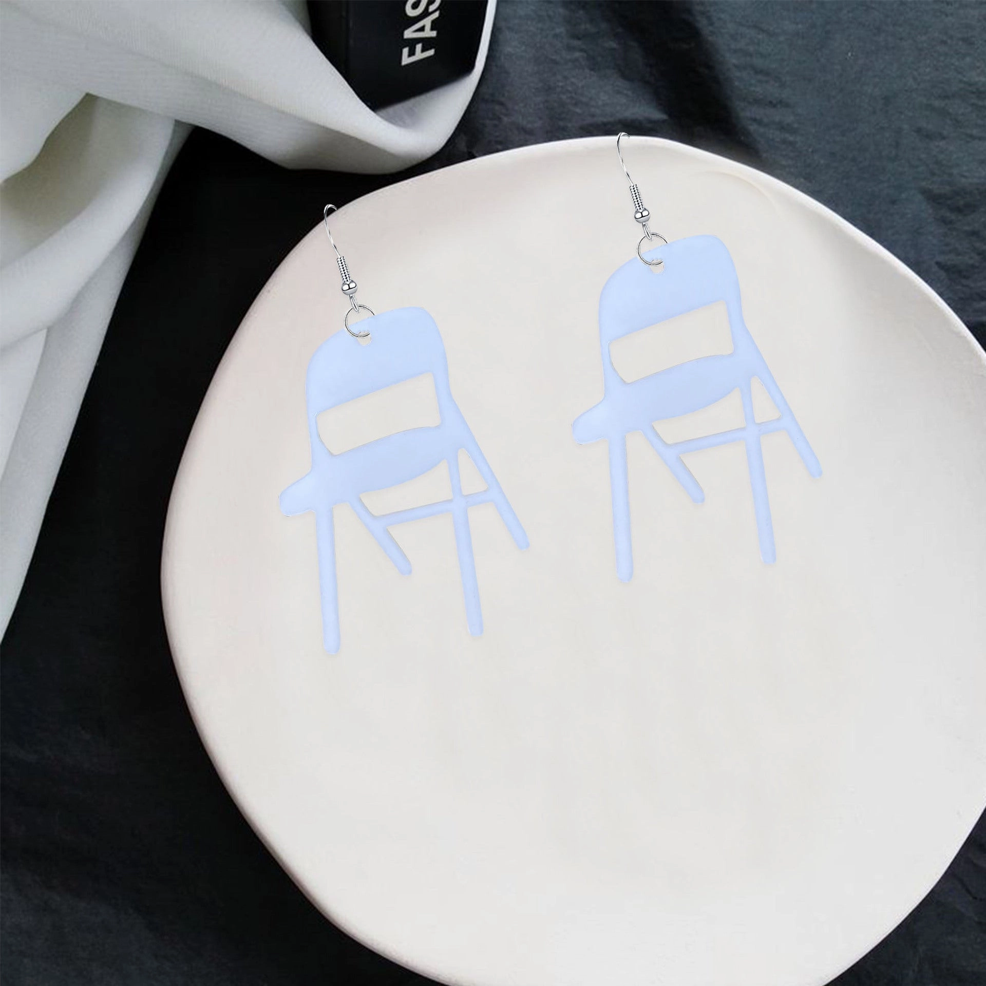 Wholesale Fashionable and Versatile Fun Creative Simple Acrylic Chair Earrings