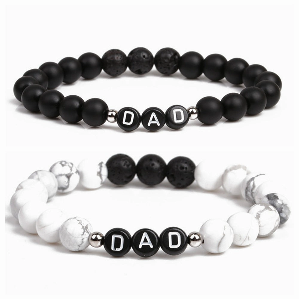 Wholesale Father's Day Gift Alphabet Beaded Bracelet