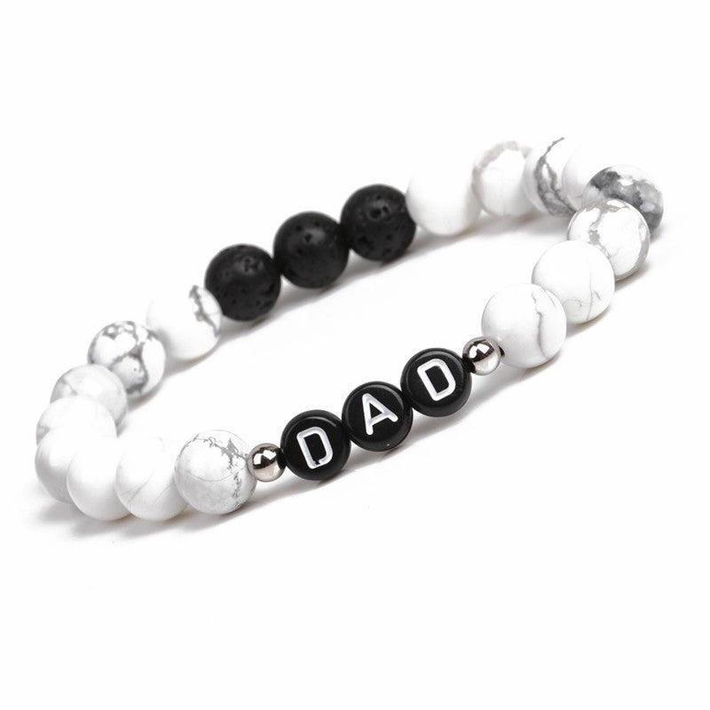 Wholesale Father's Day Gift Alphabet Beaded Bracelet