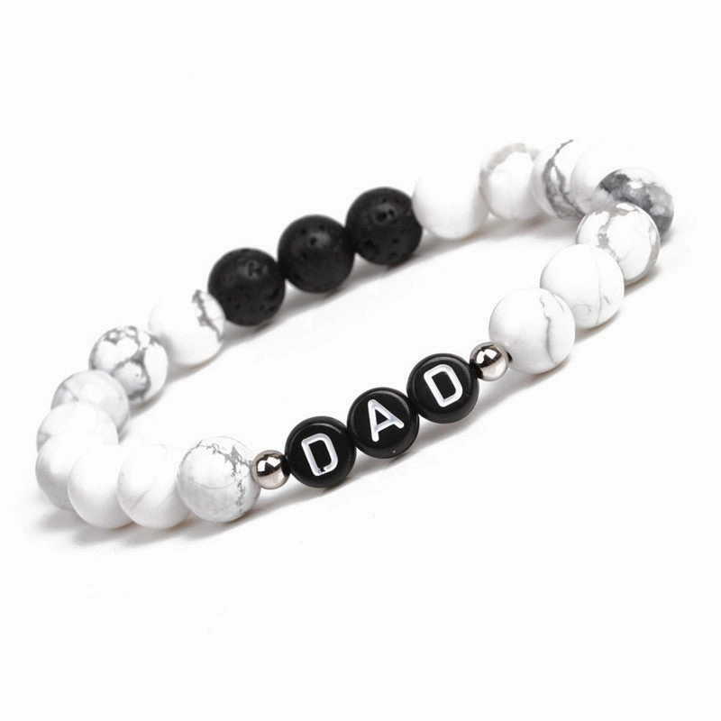 Wholesale Father's Day Gift Alphabet Beaded Bracelet