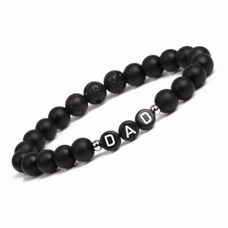 Wholesale Father's Day Gift Alphabet Beaded Bracelet