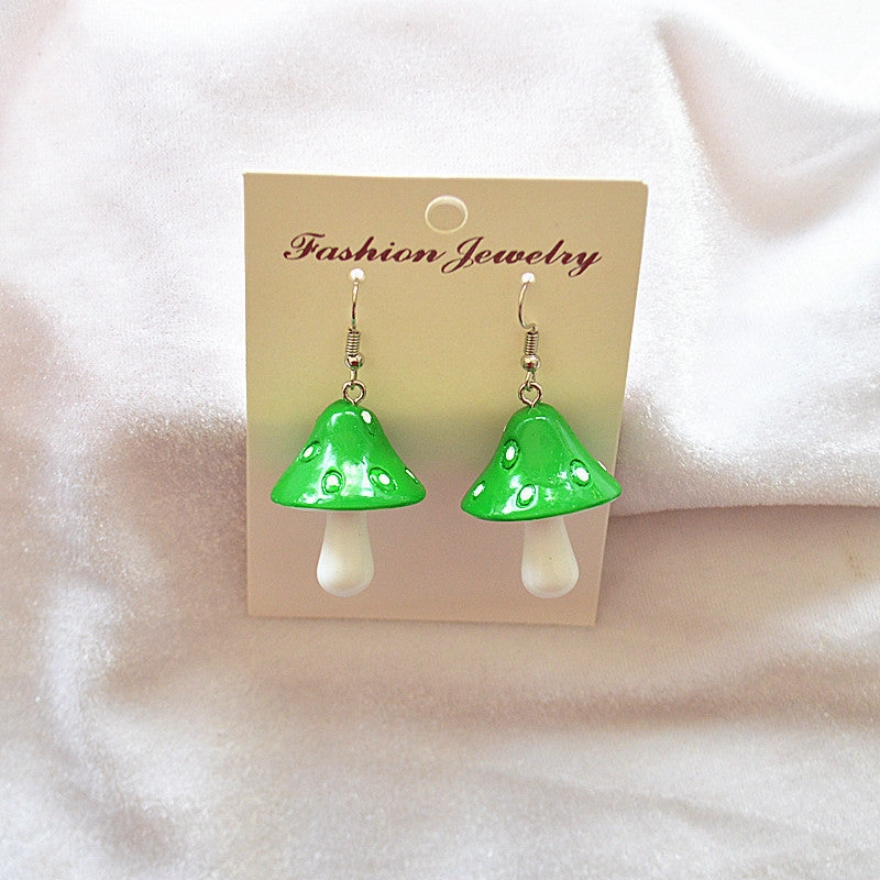 Wholesale Faux Mushroom Metal Earrings