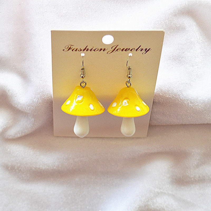 Wholesale Faux Mushroom Metal Earrings