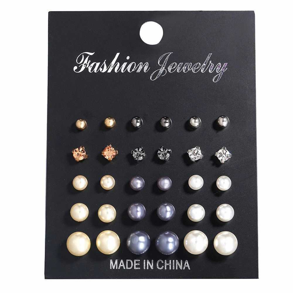 Wholesale Faux Pearl Earrings Set of 15
