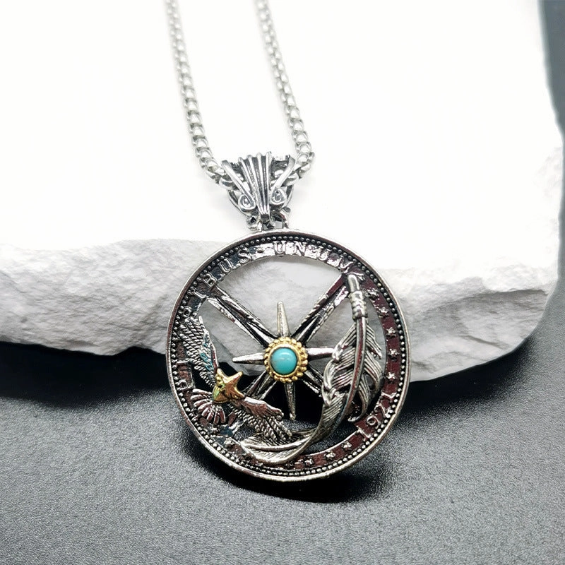 Wholesale Feather Strand Empty Pendant Alloy Necklace