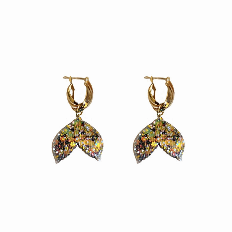 Wholesale Fishtail Ins Style Alloy Earrings