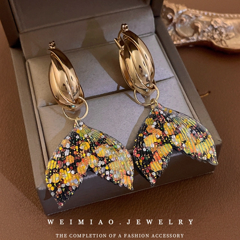 Wholesale Fishtail Ins Style Alloy Earrings