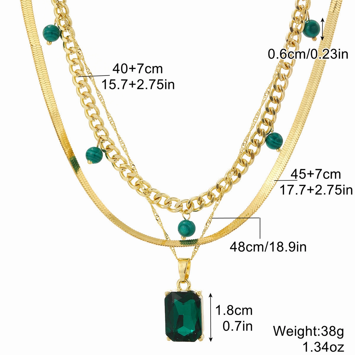 Wholesale Five-pointed Star Stacked Zircon Metal Multi-layer Necklace Jewelry Set