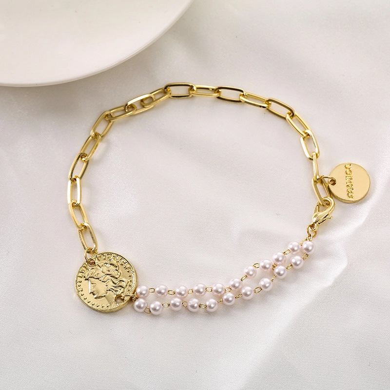 Wholesale Five Small Flowers Pentagram Drawable Adjustable Bracelet