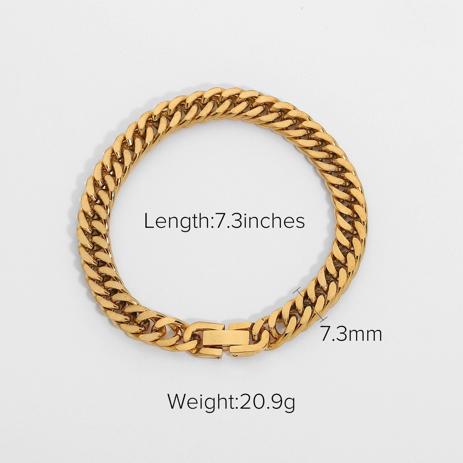 Wholesale Flat Snake Bone Chain Stacked 18K Gold Plated Stainless Steel Bracelet