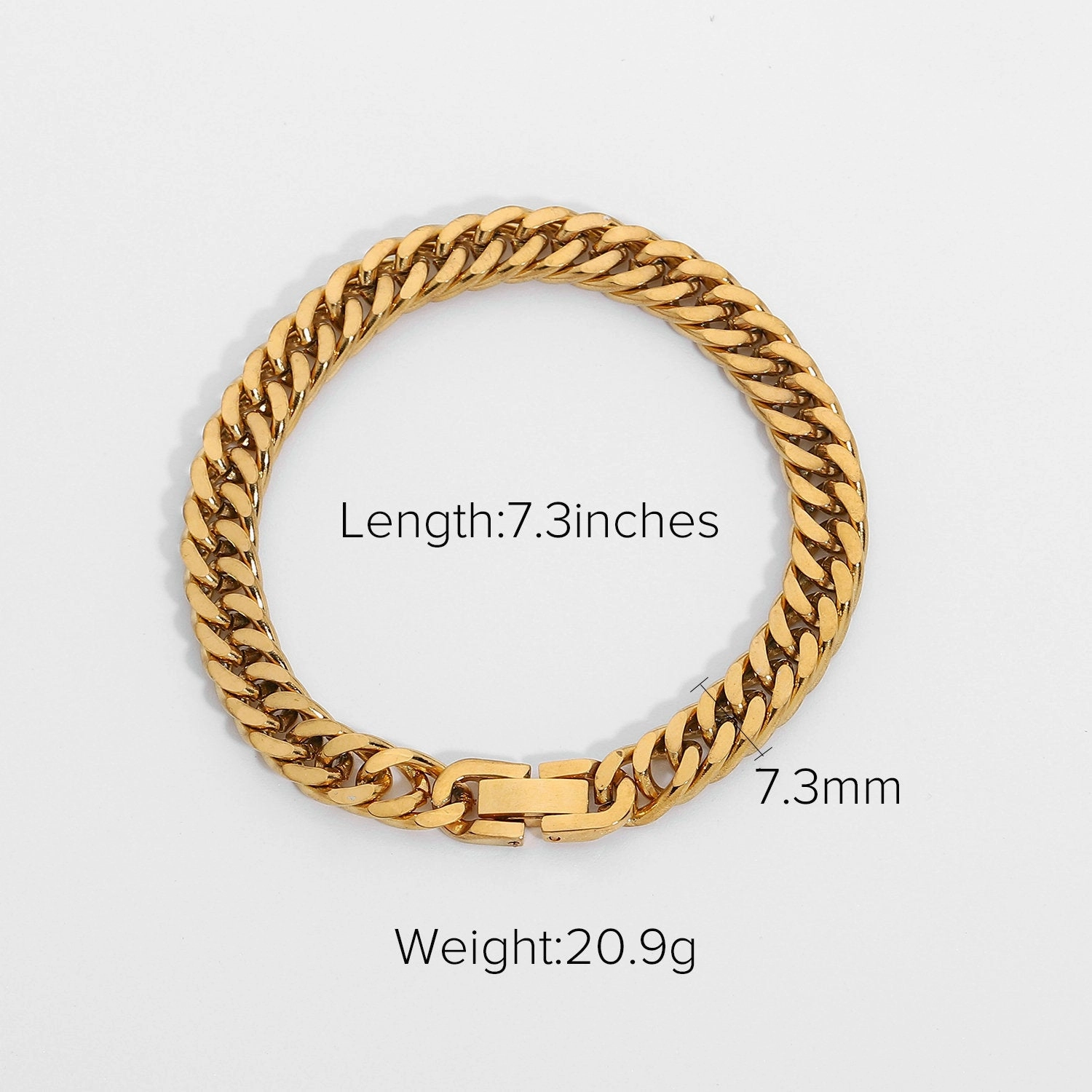 Wholesale Flat Snake Bone Chain Stacked 18K Gold Plated Stainless Steel Bracelet