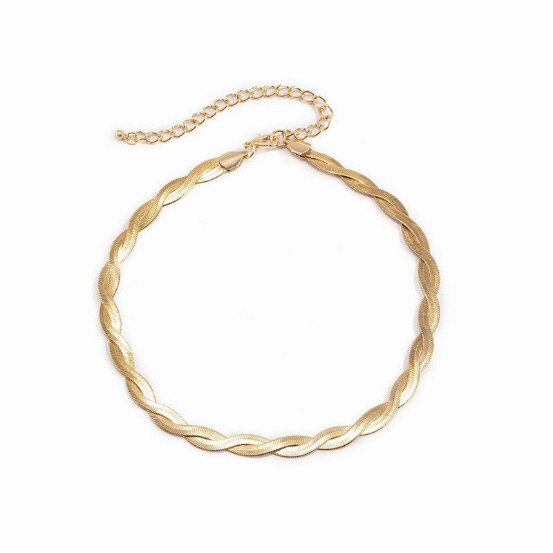 Wholesale Flat Snake Collarbone Female Hip-hop Alloy Necklace