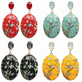 Wholesale Floral Acrylic Earrings