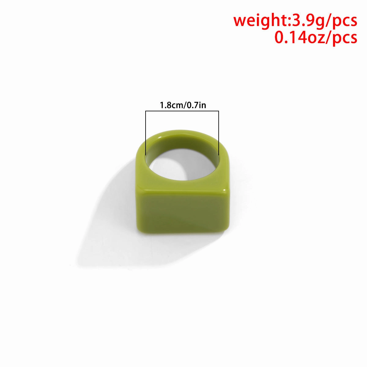 Wholesale Flow Colored Candy Colored Acrylic Geometric Rings