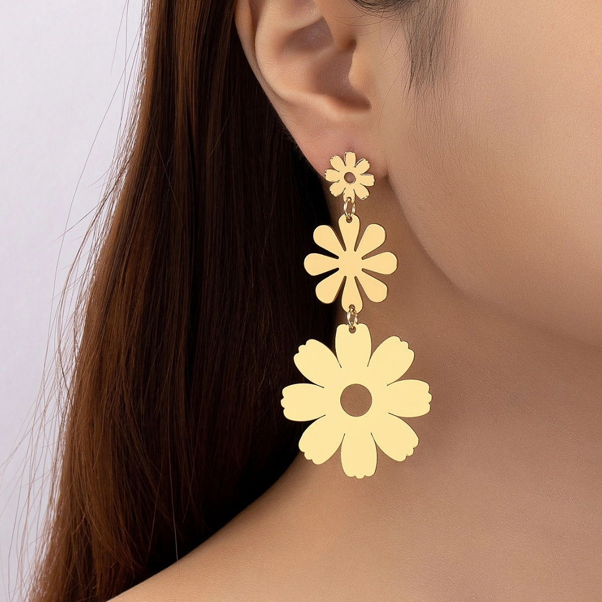 Wholesale Flower Alloy Earrings